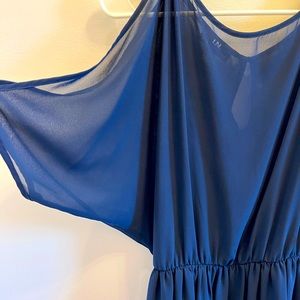 Lovely blue dress with built in tank under